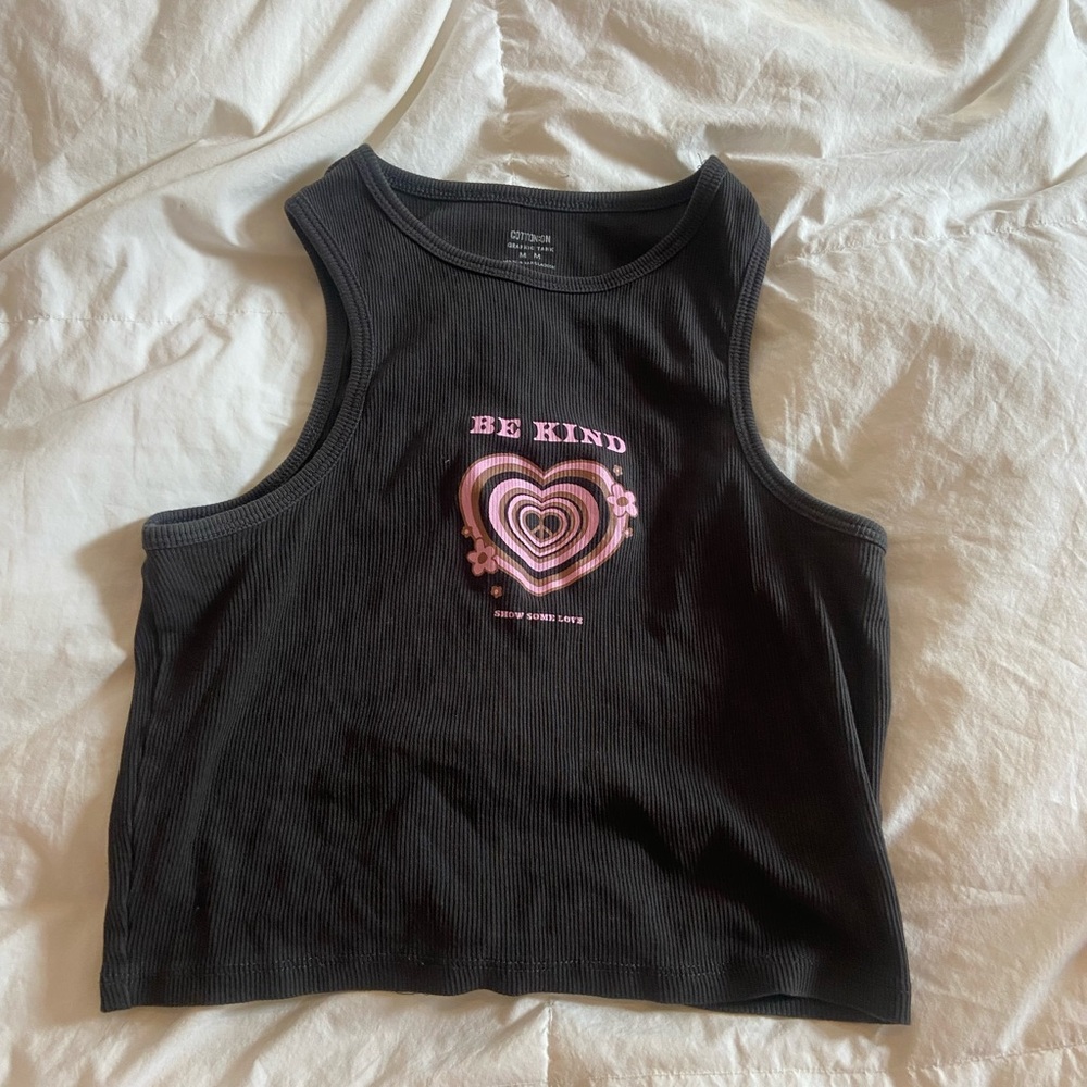 Cotton On Charcoal Graphic Tank